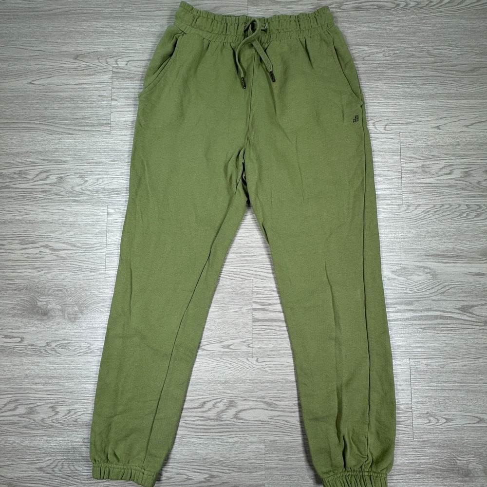 WeWoreWhat Women's Sweatpants Joggers Olive Green Small Cotton Drawstring